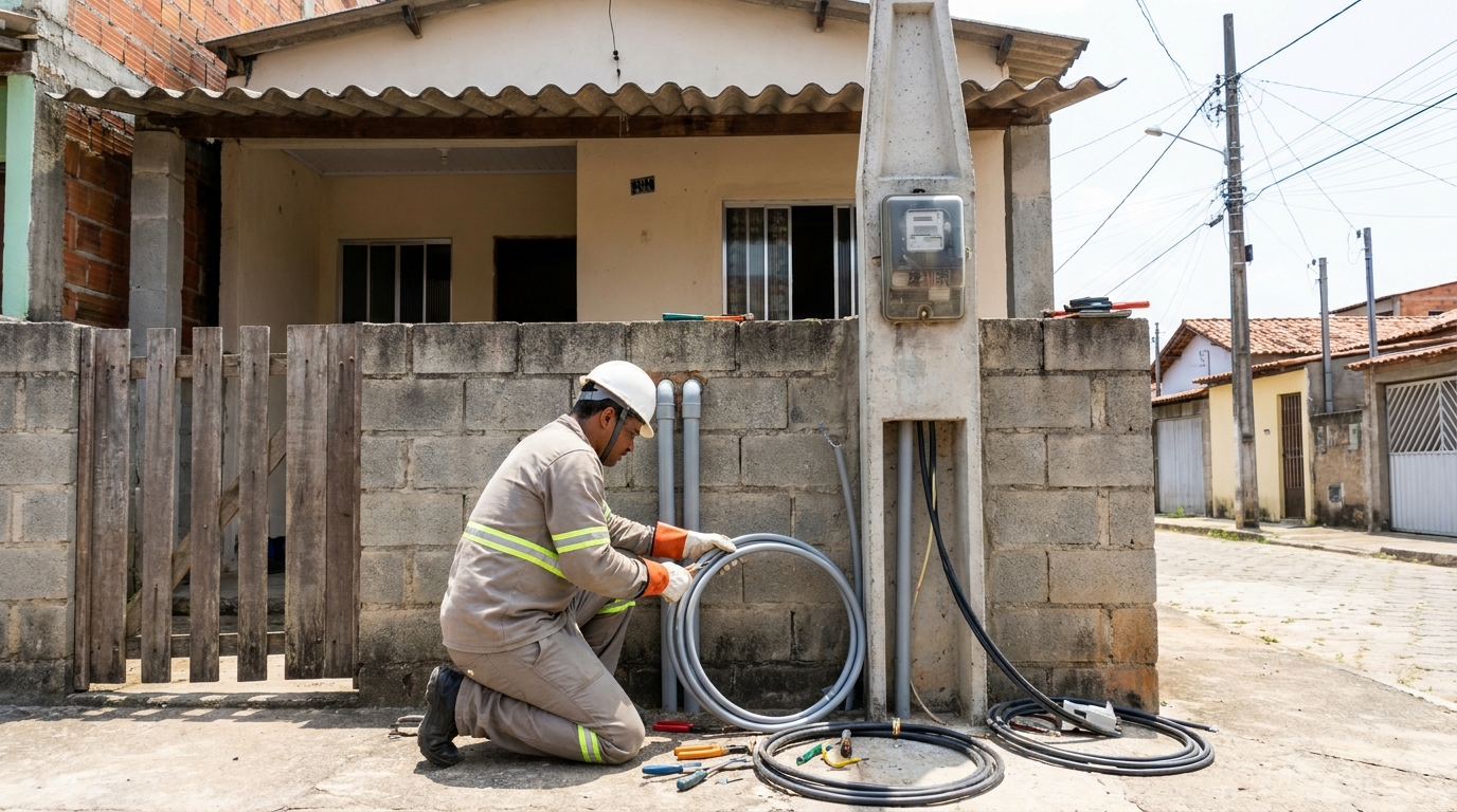 Instalação de Poste Padrão em Cascavel‑PR